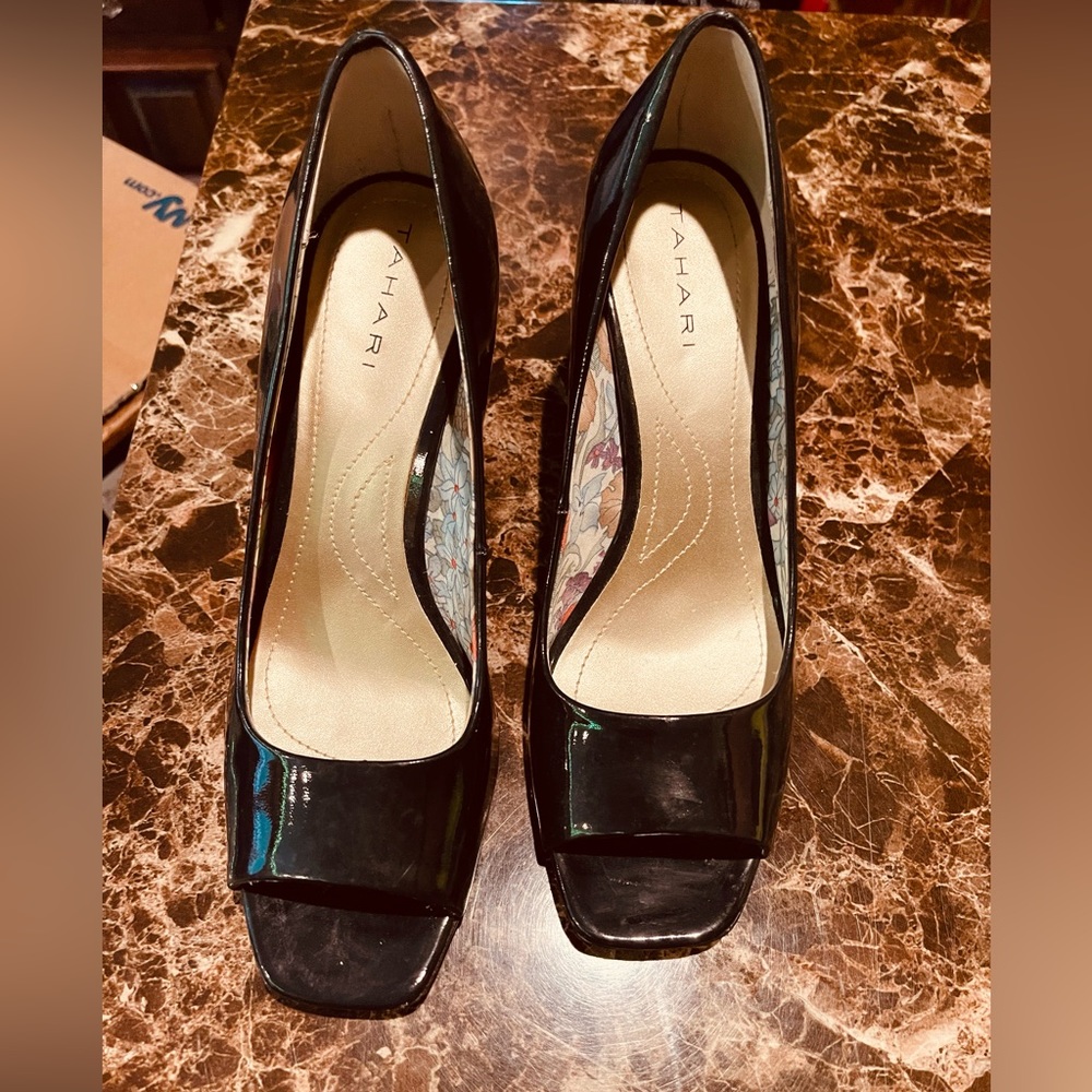 black small heels size 8